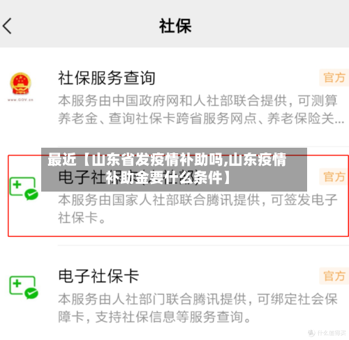最近【山东省发疫情补助吗,山东疫情补助金要什么条件】-第1张图片