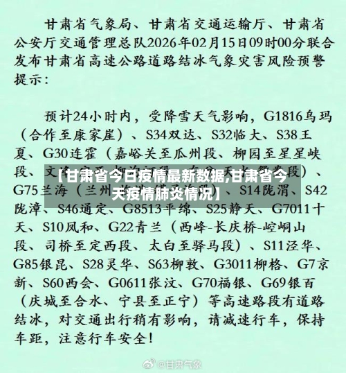 【甘肃省今日疫情最新数据,甘肃省今天疫情肺炎情况】-第2张图片